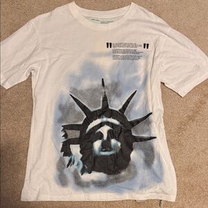 2013 Off White x Virgil Abloh Statue of Liberty T Shirt